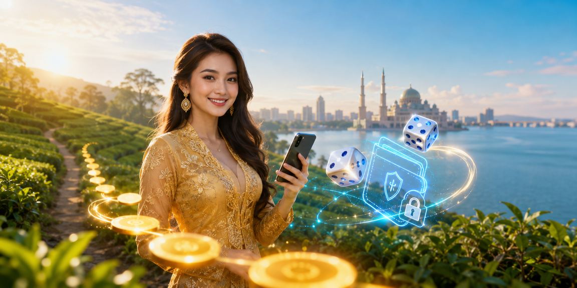 Permainan dadu tradisional bergaya kebaya di Putrajaya — konsep permainan asas
